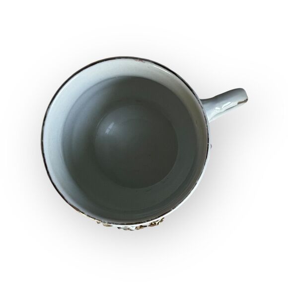 Antique Vtg Made in Germany Porcelain Embossed Floral "Love the Giver" Mug, Cup - Picture 8 of 13